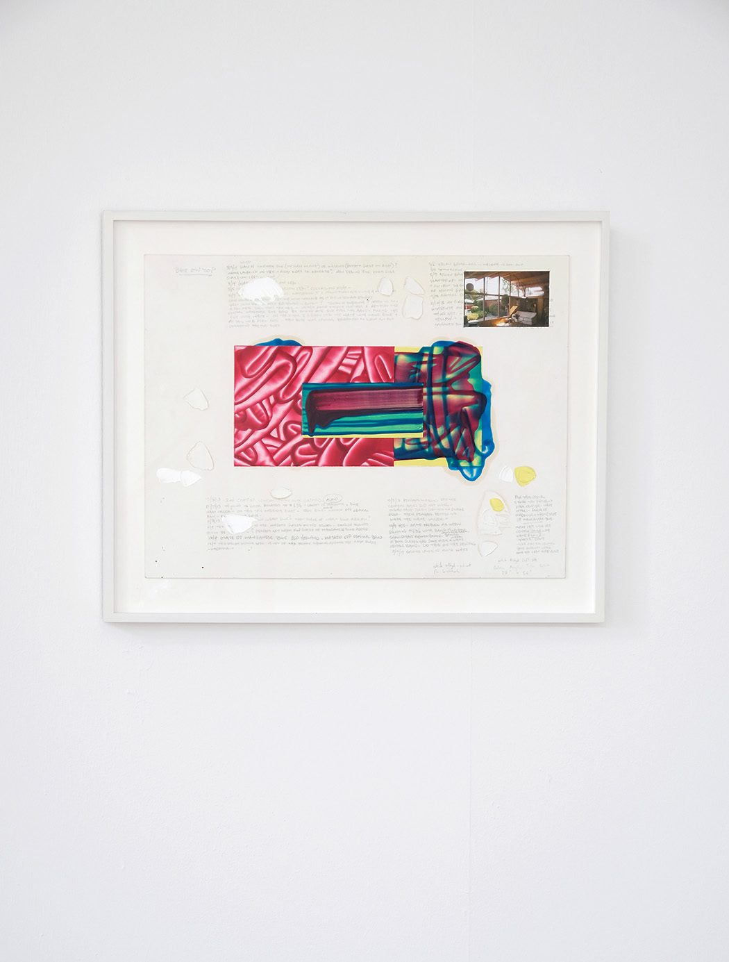 David Reed, pencil, acry, oil, fotocollage on paper