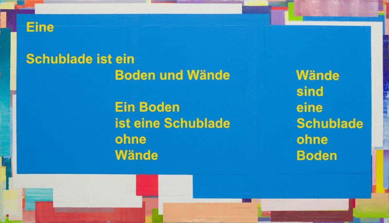 Eine Schublade ist ein Boden und Wände - 2021, 170 x 300 cm